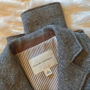 Banana Republic Gray Wool-Blend Blazer
